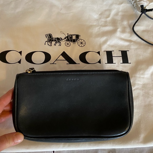 Coach Handbags - Small black leather coach bag